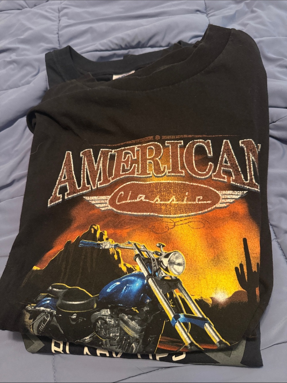 Men’s Black Graphic Motorcycle T-Shirt
